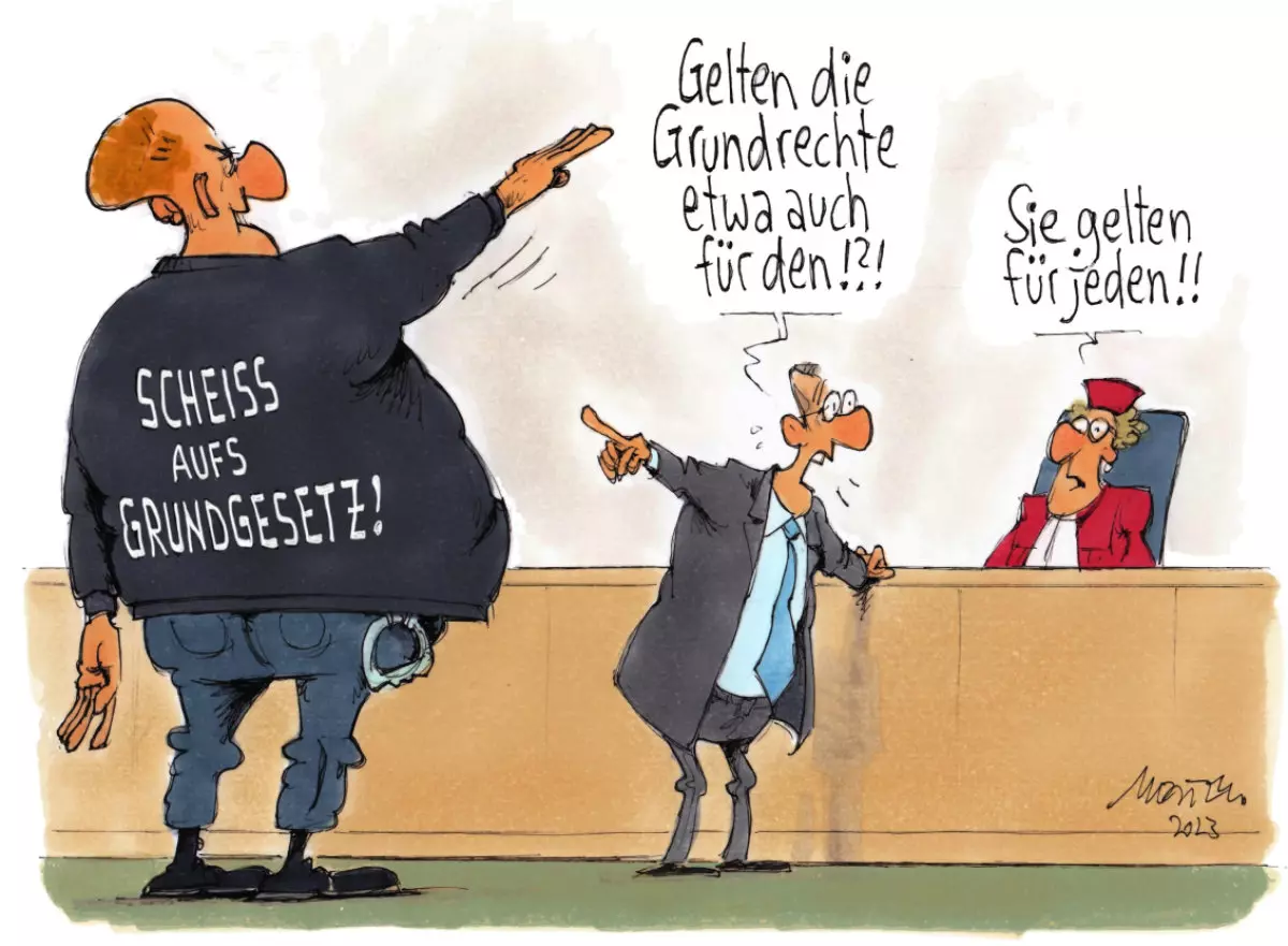 © Copyright: Gerhard Mester – Karikatur zu Art. 18 GG