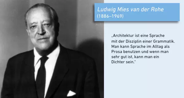 Portrait of German architect Ludwig Mies van der Rohe. Foto: Wikipedia, Fair use