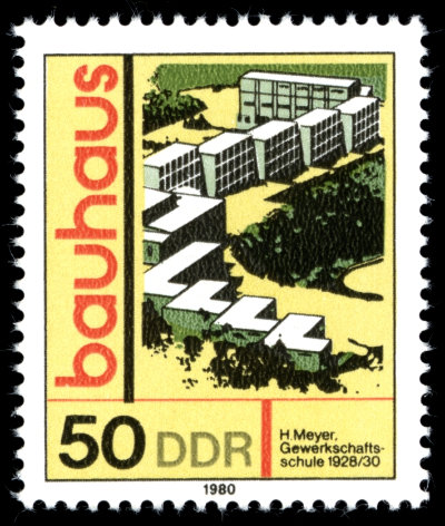 Briefmarke H. Meyer Gewerkschaftschule 1928/30 | Wikimedia | public domain